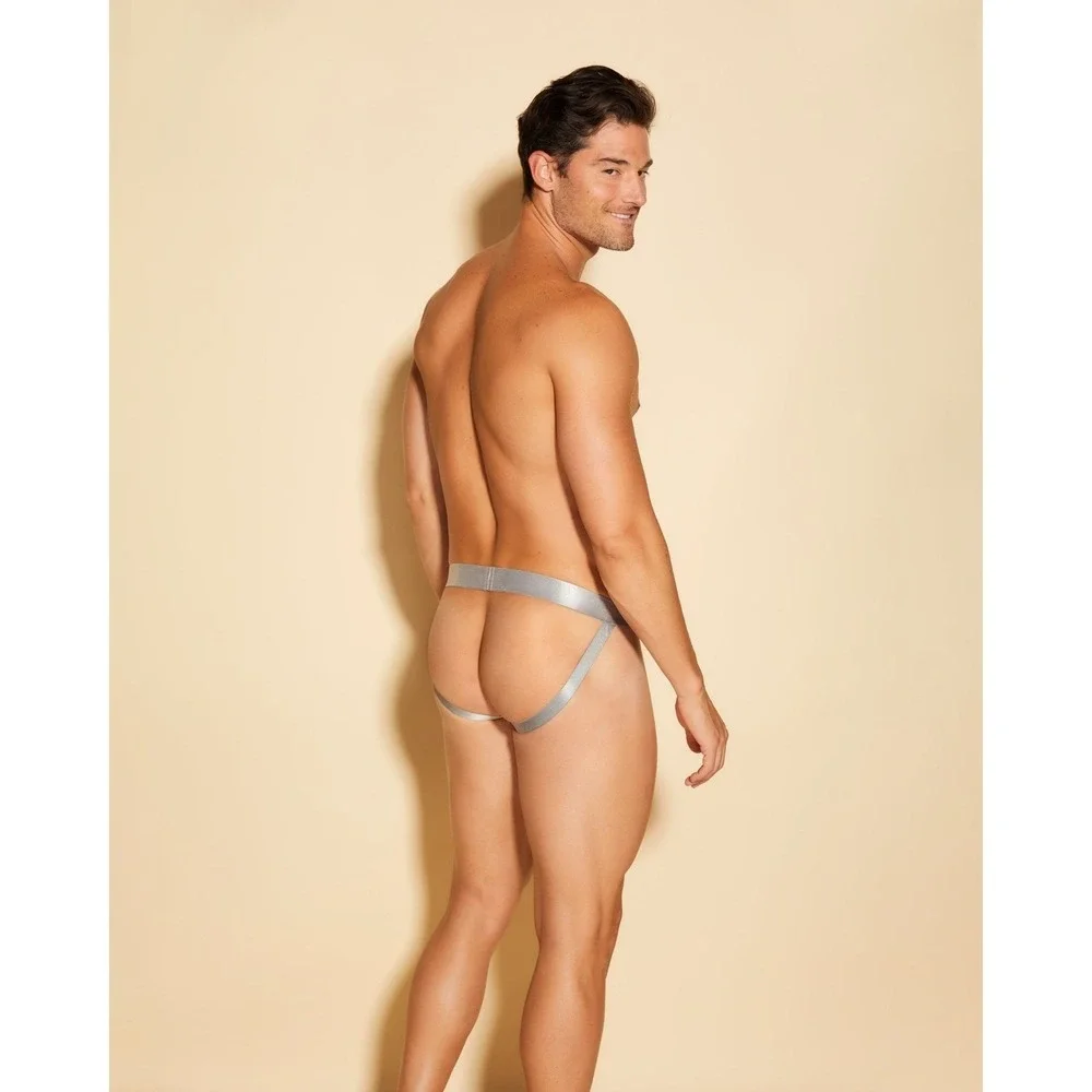 Cosabella Never Say Never Gray Lace Jock‎ Strap Premium Underwear L